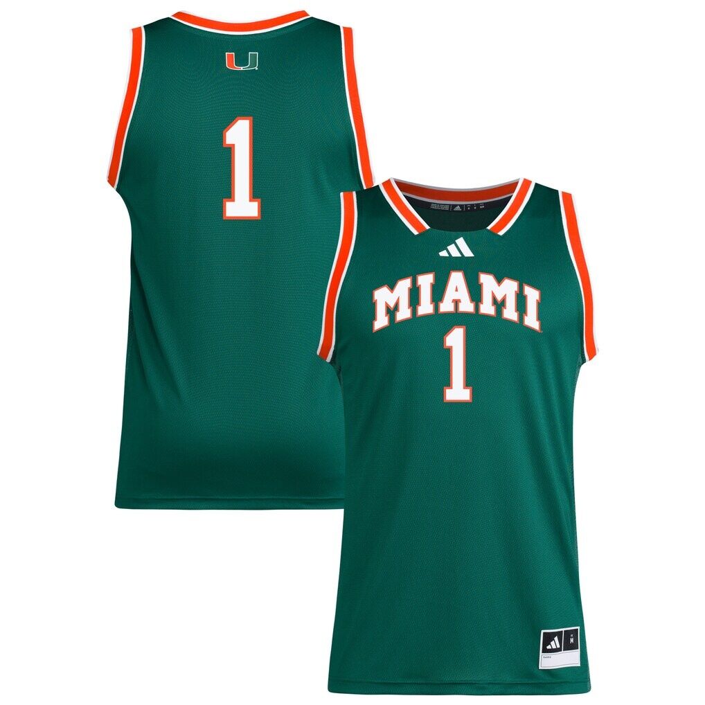 #1 Miami Hurricanes adidas Replica Swingman Jersey