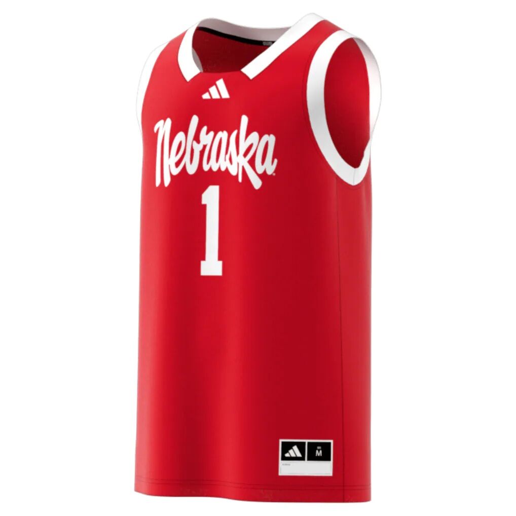#1 Nebraska Huskers adidas Replica Swingman Jersey - Scarlet