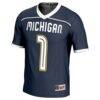 #1 Michigan Wolverines GameDay Greats Youth Lightweight Lacrosse Fashion Jersey - Navy - Side View
