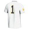 #1 Michigan Wolverines GameDay Greats Unisex Lightweight Softball Jersey - White - Detail View
