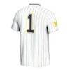 #1 Michigan Wolverines GameDay Greats Youth Lightweight Softball Jersey - White - Detail View