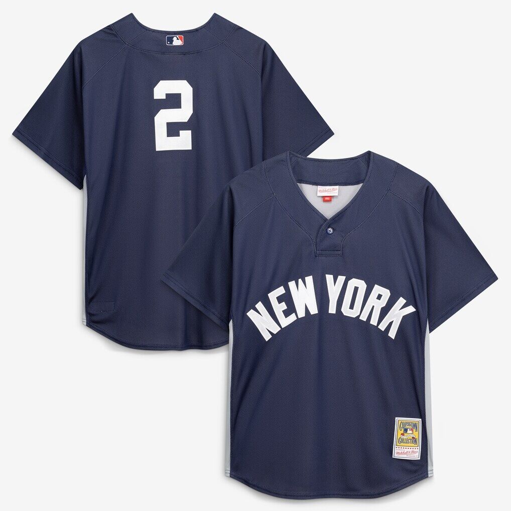Derek Jeter New York Yankees Mitchell & Ness Authentic Batting Practice Jersey