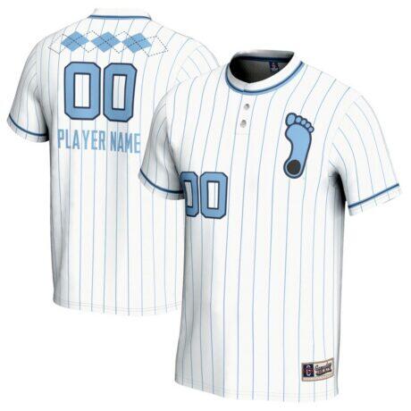 North Carolina Tar Heels GameDay Greats Youth NIL Pick-A-Player Lightweight Softball Jersey - White - Front View