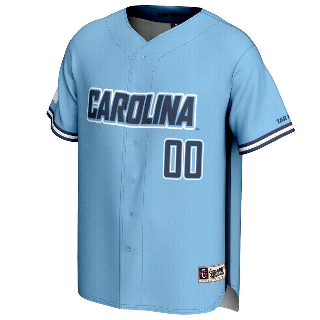 North Carolina Tar Heels GameDay Greats Youth NIL Pick-A-Player Baseball Lightweight Jersey - Carolina Blue