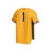#1 VCU Rams GameDay Greats Unisex Lightweight Baseball Fashion Jersey - Gold - Detail View