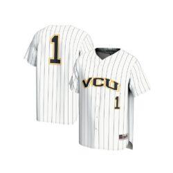#1 VCU Rams GameDay Greats Youth Lightweight Baseball Fashion Jersey - White - Front View
