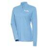 Atlanta Braves Antigua Women's Mentor Quarter-Zip Pullover Top - Light Blue - Front View