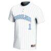 #1 North Carolina Tar Heels GameDay Greats Youth Lightweight Softball Jersey - White - Side View