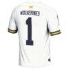 #1 Michigan Wolverines GameDay Greats College Football Playoff 2023 National Champions Lightweight Fashion Jersey - White - Detail View