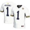 #1 Michigan Wolverines GameDay Greats College Football Playoff 2023 National Champions Lightweight Fashion Jersey - White - Front View