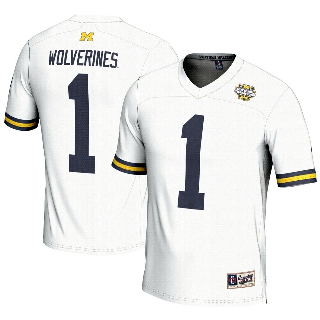 #1 Michigan Wolverines GameDay Greats College Football Playoff 2023 National Champions Lightweight Fashion Jersey