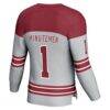 #1 UMass Minutemen GameDay Greats Youth Hockey Fashion Jersey - Gray - Detail View