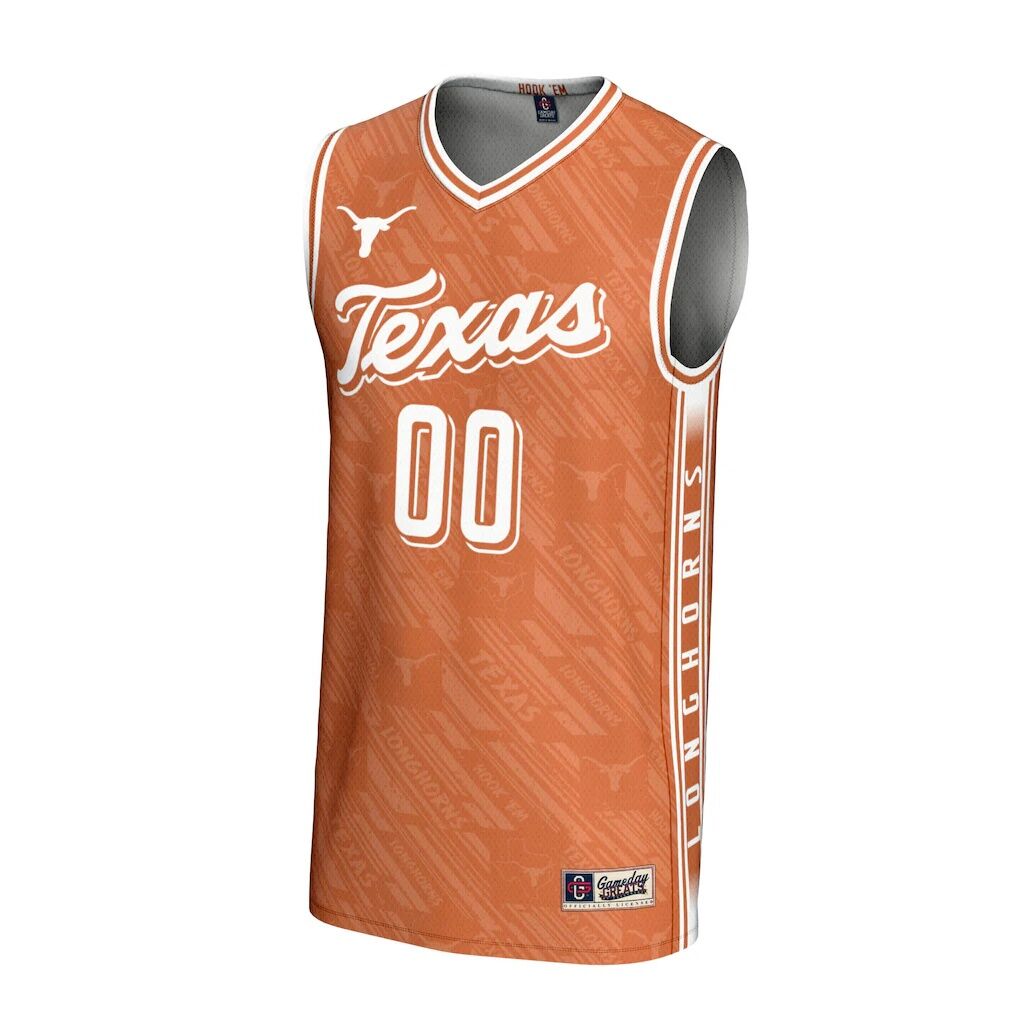 Texas Longhorns GameDay Greats NIL Pick-A-Player Men's Basketball Highlight Print Lightweight Jersey - Texas Orange