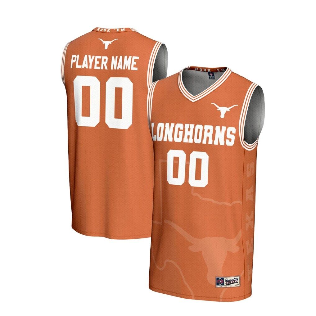 Texas Longhorns GameDay Greats Youth NIL Pick-A-Player Men's Basketball Icon Print Lightweight Jersey - Texas Orange