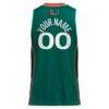 Miami Hurricanes adidas Unisex Custom Alternate Basketball Jersey - Green - Detail View