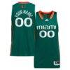Miami Hurricanes adidas Unisex Custom Alternate Basketball Jersey - Green - Front View
