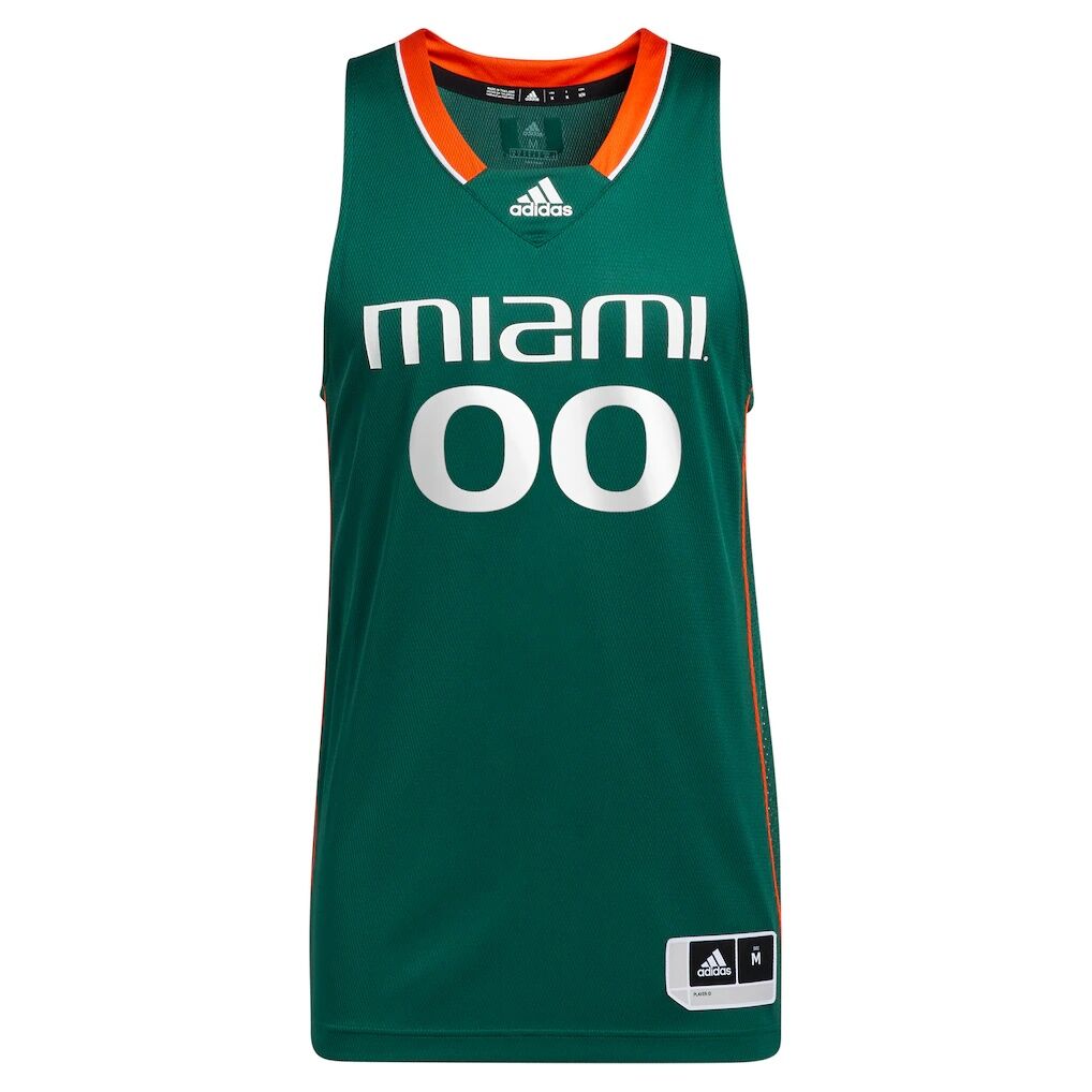 Miami Hurricanes adidas Unisex Custom Alternate Basketball Jersey