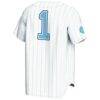 #1 North Carolina Tar Heels GameDay Greats Lightweight Baseball Fashion Jersey - White - Detail View