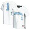 #1 North Carolina Tar Heels GameDay Greats Lightweight Baseball Fashion Jersey - White - Front View