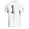 #1 LSU Tigers GameDay Greats Unisex Lightweight Softball Jersey - White - Detail View