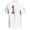 #1 LSU Tigers GameDay Greats Youth Lightweight Softball Jersey - White - Detail View