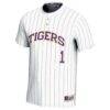 #1 LSU Tigers GameDay Greats Youth Lightweight Softball Jersey - White - Side View