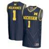 #1 Michigan Wolverines GameDay Greats Youth Icon Print Lightweight Basketball Fashion Jersey - Navy - Front View
