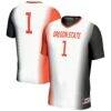 #1 Oregon State Beavers GameDay Greats Youth Women's Soccer Fashion Jersey - White - Front View