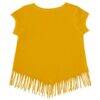 LSU Tigers Tiny Turnip Girls Youth Stacked Fringed T-Shirt - Gold - Detail View