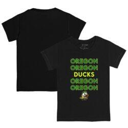 Oregon Ducks Tiny Turnip Infant Stacked T-Shirt - Black - Front View