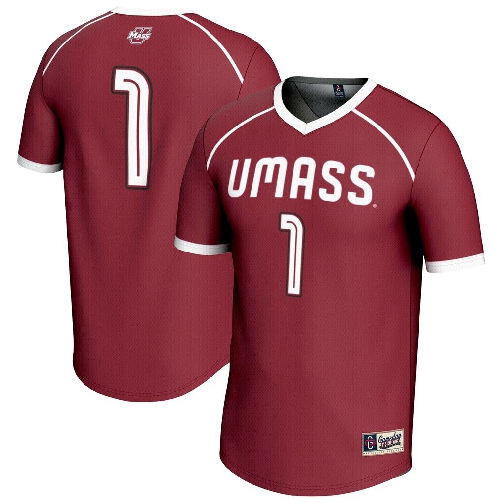 #1 UMass Minutemen GameDay Greats Unisex Lightweight Women's Lacrosse Fashion Jersey  - Maroon