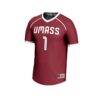 #1 UMass Minutemen GameDay Greats Youth Lightweight Women's Lacrosse Fashion Jersey - - Side View