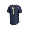#1 Michigan Wolverines GameDay Greats Youth Lightweight Women's Lacrosse Fashion Jersey - Navy - Detail View