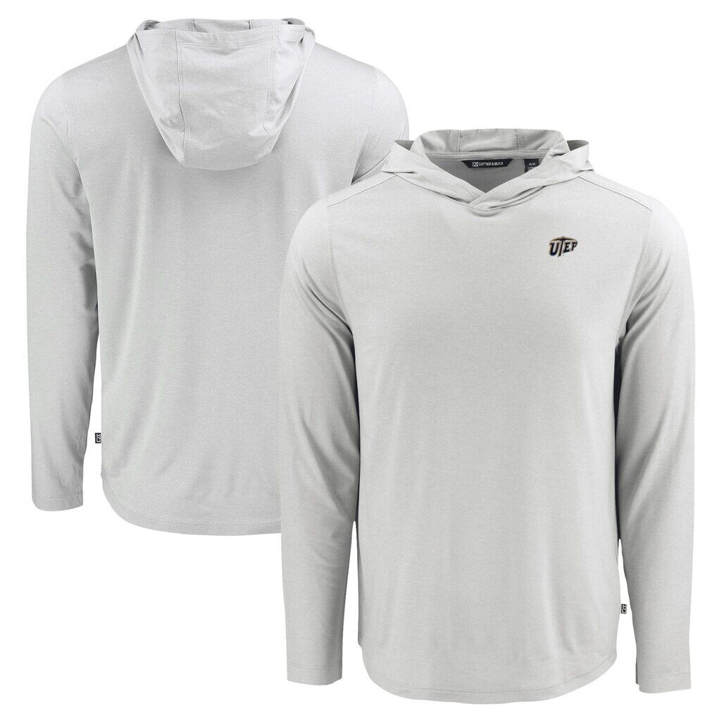 UTEP Miners Cutter & Buck Coastline Epic Comfort Eco Recycled Long Sleeve Hoodie T-Shirt