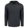 Tulsa Golden Hurricane Cutter & Buck Coastline Epic Comfort Eco Recycled Long Sleeve Hoodie T-Shirt - Black - Side View