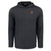 Tuskegee Golden Tigers Cutter & Buck Coastline Epic Comfort Eco Recycled Long Sleeve Hoodie T-Shirt - Black - Side View