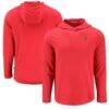 Tuskegee Golden Tigers Cutter & Buck Coastline Epic Comfort Eco Recycled Long Sleeve Hoodie T-Shirt - Crimson - Front View