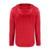 UIC Flames Cutter & Buck Coastline Epic Comfort Eco Recycled Long Sleeve Hoodie T-Shirt - Red - Detail View