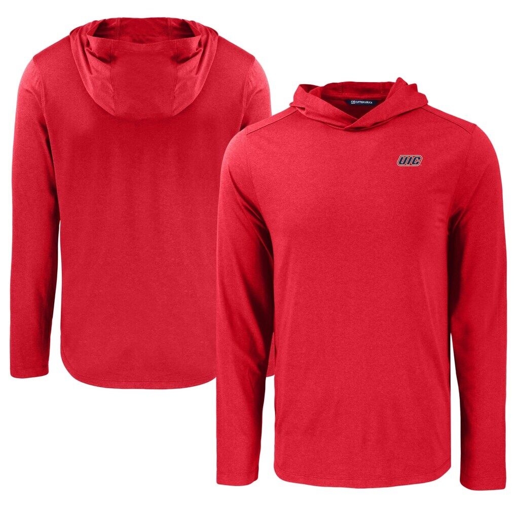 UIC Flames Cutter & Buck Coastline Epic Comfort Eco Recycled Long Sleeve Hoodie T-Shirt