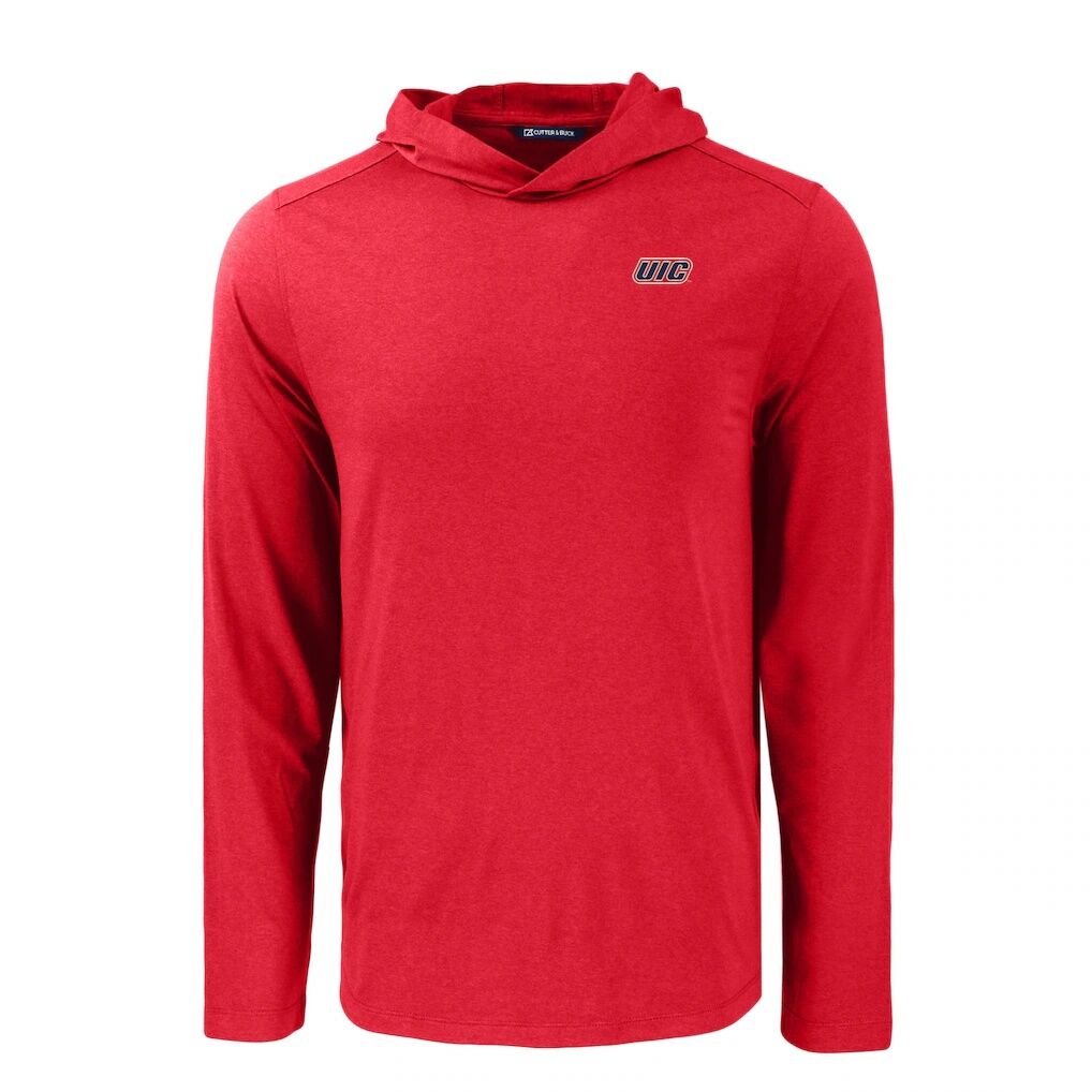 UIC Flames Cutter & Buck Coastline Epic Comfort Eco Recycled Long Sleeve Hoodie T-Shirt