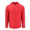 UIC Flames Cutter & Buck Coastline Epic Comfort Eco Recycled Long Sleeve Hoodie T-Shirt - Red - Side View