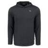 North Carolina Central Eagles Cutter & Buck Coastline Epic Comfort Eco Recycled Long Sleeve Hoodie T-Shirt - Black - Side View