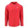 Nebraska Huskers Cutter & Buck Coastline Epic Comfort Eco Recycled Long Sleeve Hoodie T-Shirt - Scarlet - Side View