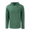 Portland State Vikings Cutter & Buck Coastline Epic Comfort Eco Recycled Long Sleeve Hoodie T-Shirt - Green - Side View