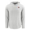 Midwestern State Mustangs Cutter & Buck Coastline Epic Comfort Eco Recycled Long Sleeve Hoodie T-Shirt - Gray - Side View