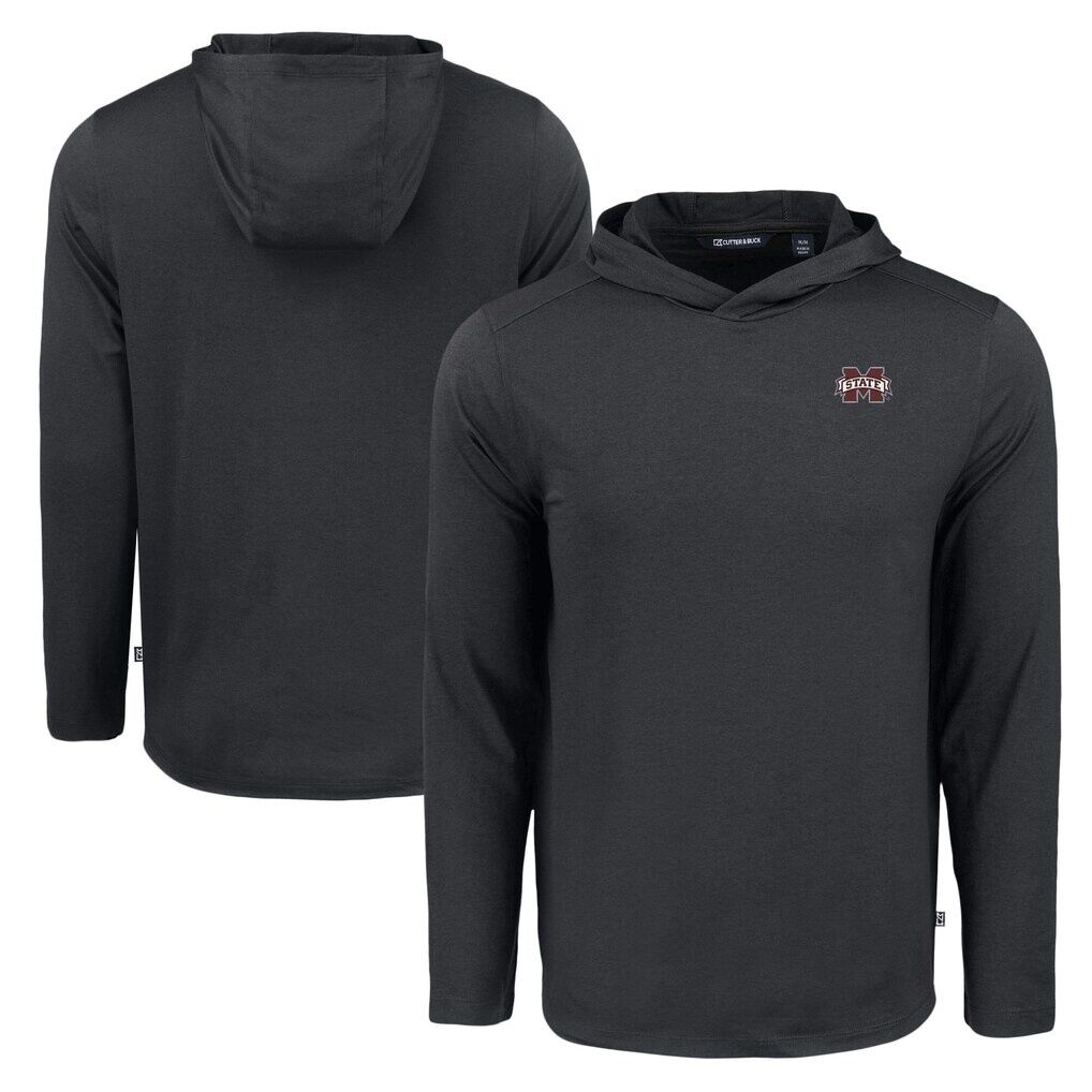 Mississippi State Bulldogs Cutter & Buck Coastline Epic Comfort Eco Recycled Long Sleeve Hoodie T-Shirt