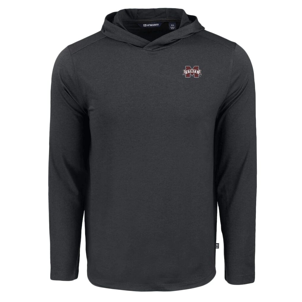 Mississippi State Bulldogs Cutter & Buck Coastline Epic Comfort Eco Recycled Long Sleeve Hoodie T-Shirt