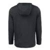 Morehouse Maroon Tigers Cutter & Buck Coastline Epic Comfort Eco Recycled Long Sleeve Hoodie T-Shirt - Black - Detail View