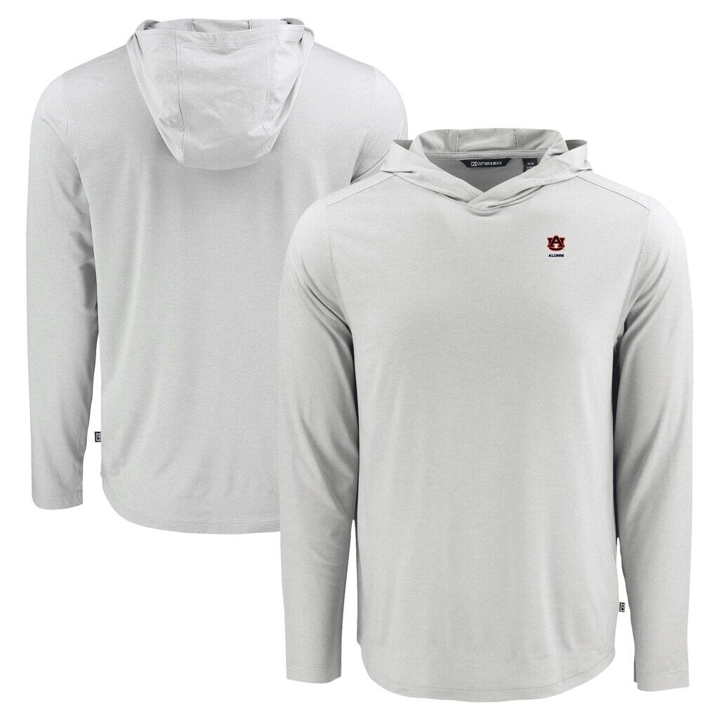 Auburn Tigers Cutter & Buck Coastline Epic Comfort Eco Recycled Long Sleeve Hoodie T-Shirt