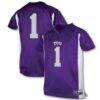 #1 TCU Horned Frogs Garb Youth Football Jersey - Purple - Front View